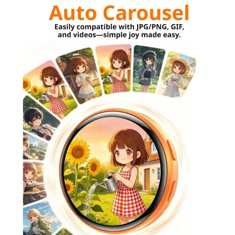 Smart Dynamic Electronic Badges Digital LED Animes Pin With Touch Control For Uploading Photos GIFs DIY Gift For Fan