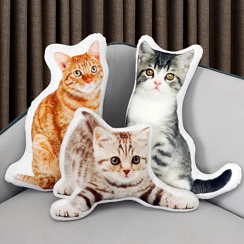pet pillow with a soft and elastic short plush material, and use double-sided 3D printing technology to make the pattern incredi