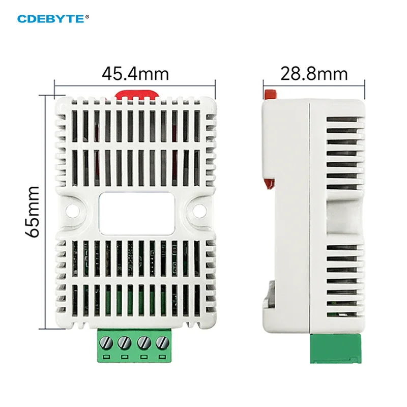 Temperature & Humidity Transmitter 4-20mA/0-10V 0.2℃ Accurancy CDEBYTE KTH2-RV KTH2-RI DIN35 Rail Mounting Industrial-grade
