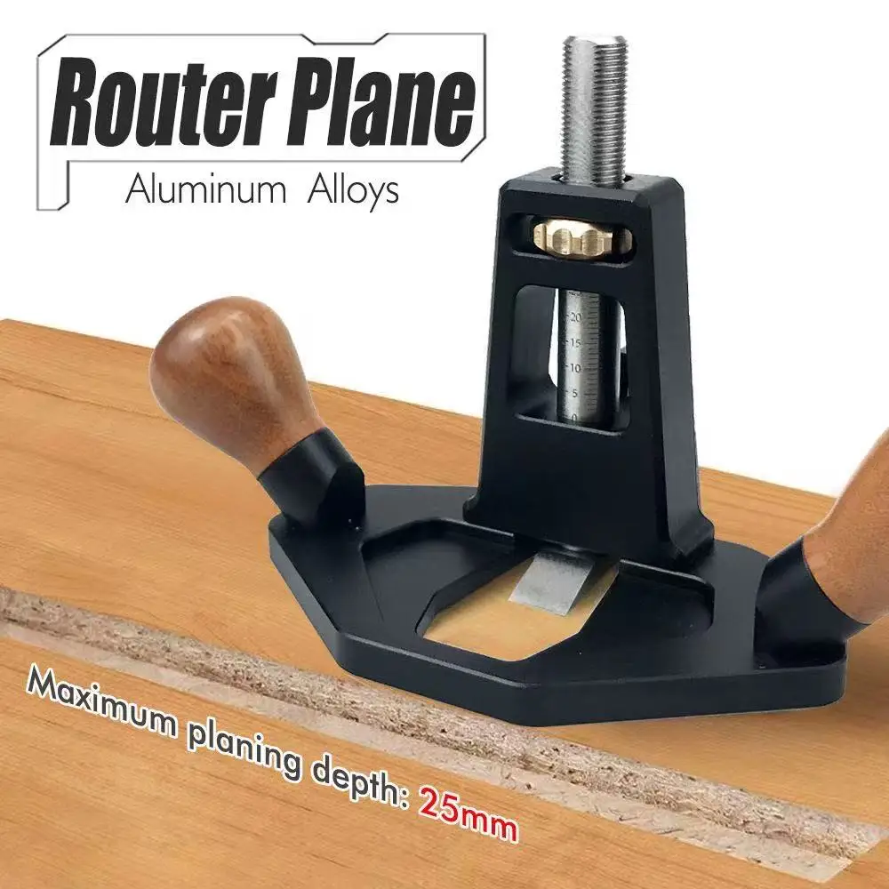 Woodworking Hand Router Plane Kit with Blade Lift Mechanism Shoulder Planer Wood Planer for Tuning Joinery Cutting Grooves