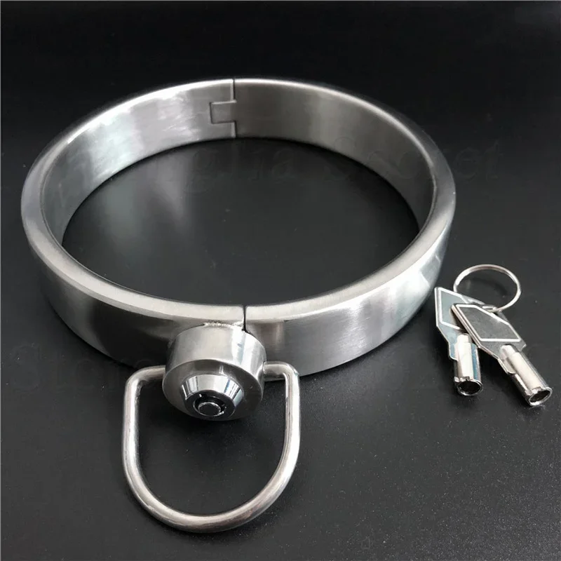 Stainless Steel Handcuffs Heavy Duty Leg Irons Adult Slave Collar Feet Ankle Cuffs Restraints Adult Toys for Men BDSM Game