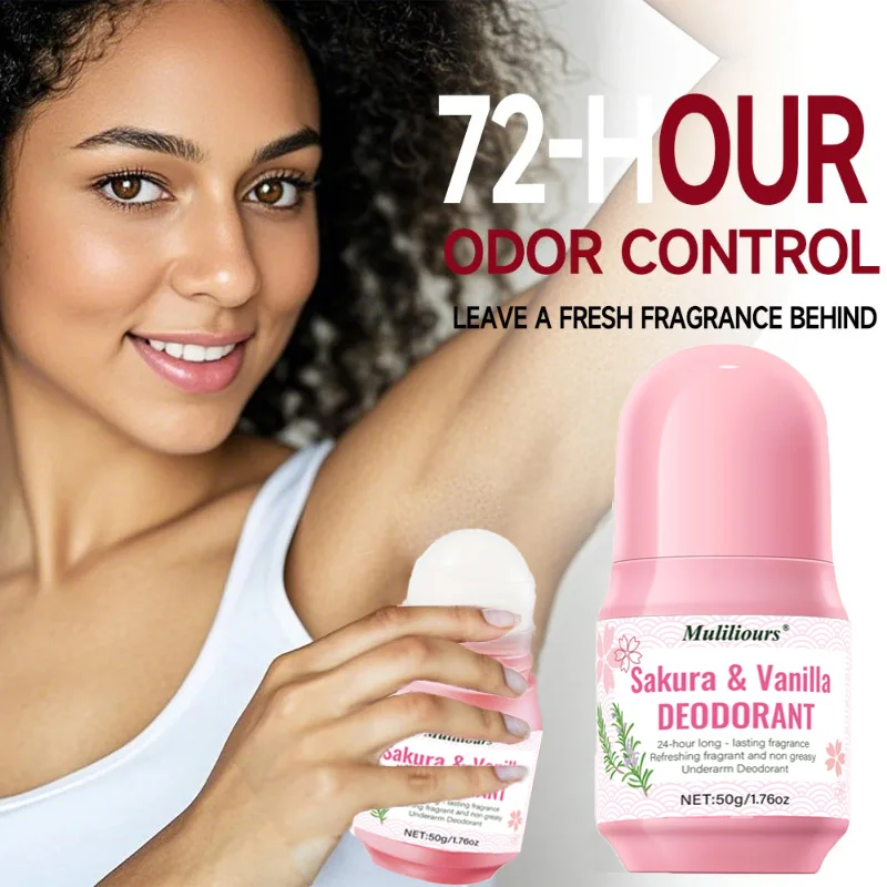 

2PC Light Green Series Deodorant Roll on W Omen's and Men All-purpose Deodorant Roll Aluminum Free Easy To Carry Long Lasting