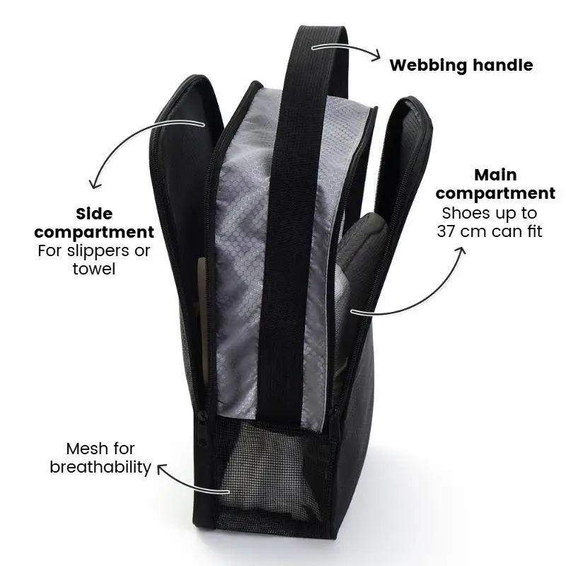 【HG】Double-layer Sports Shoes Bag Breathable Portable Shoes Organizer Dust-proof With Handle Travel Shoe Storage Bag Outdoor