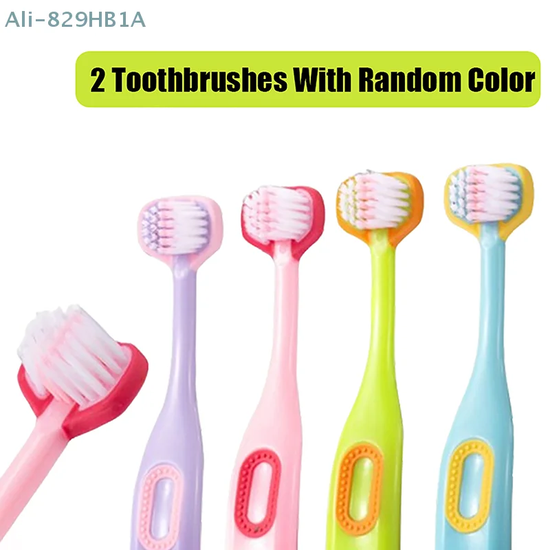 3D Stereo Three-sided Toothbrush Ultra Fine Soft Hair Children Toothbrushes 360° Fully Wrapped Oral Care Cleaning Toothbrushes