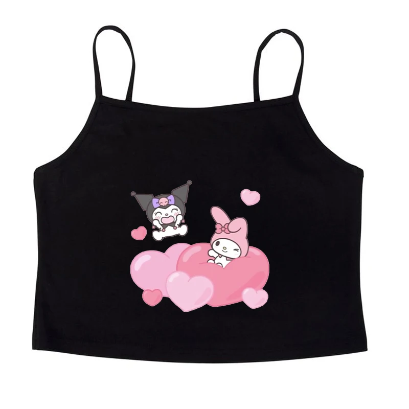 

Женские футболки Y2k 90-х годов с принтом «Hello Kitty» и тонкий розовый принт с вентиляцией, повседневный мягкий удобный модный укороченный топ
