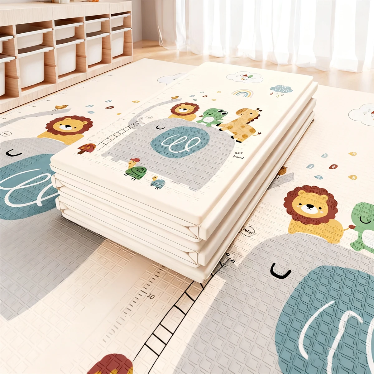 Foldable Children Blanket XPE Foam Baby Play Mat Soft Floor Crawling Pad Toys for Kids Carpet Folding Game Activity Rug with Bag