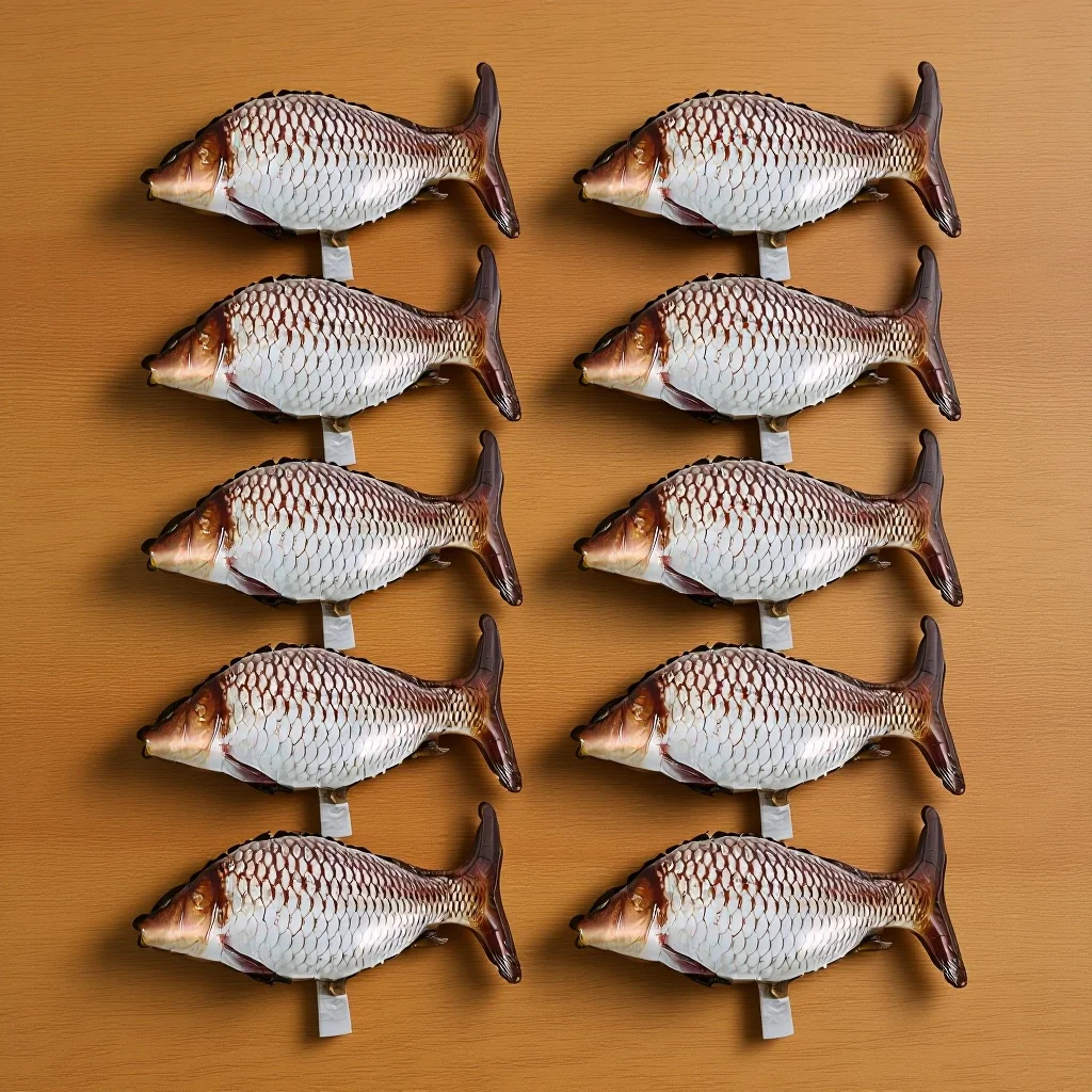 

6Pcs Fish Shaped Aluminum Foil Balloons Cute Carp Design Birthday Party Decorations Under The Sea Fishing Theme Marine Animal