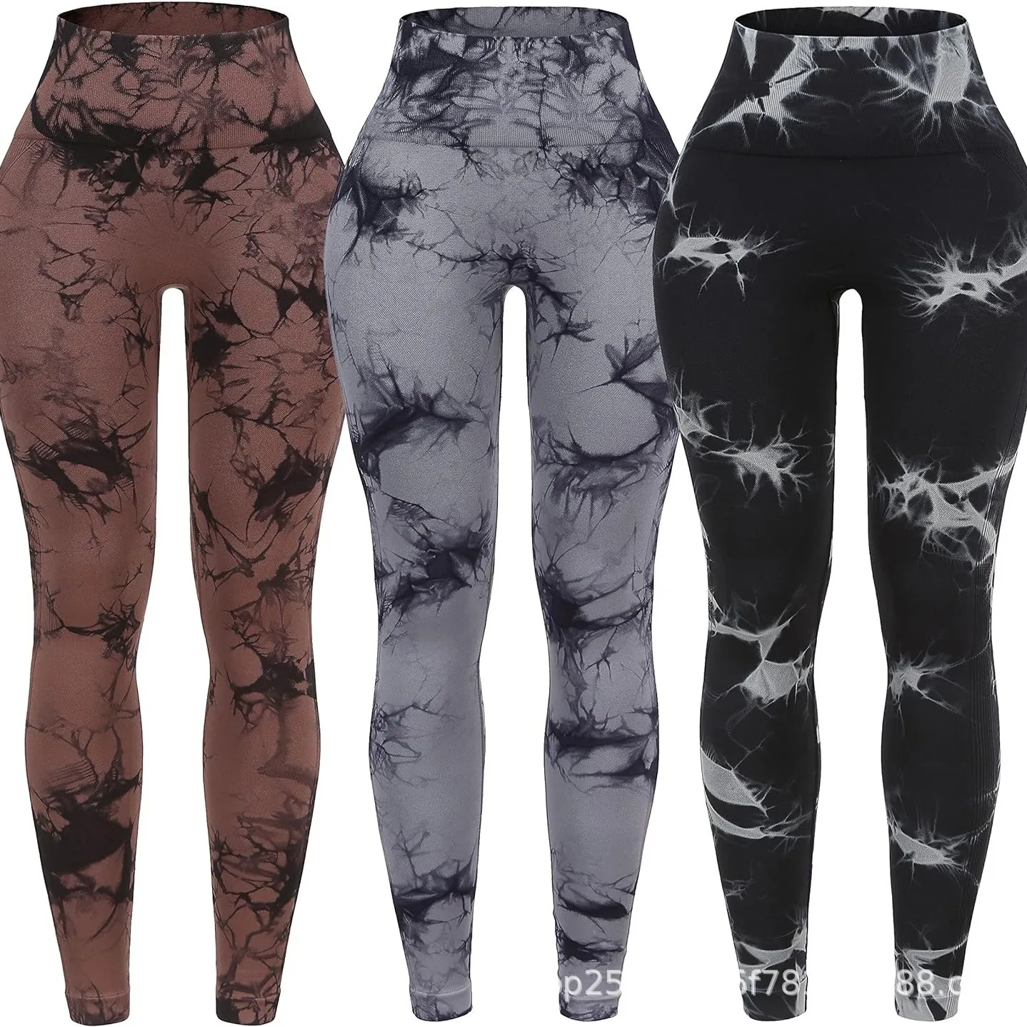Internet Popular High Waist Tie-Dye Boots Quick-Drying Fitness Pants Running Breathable Peach Hip Compression Ropa Mujer
