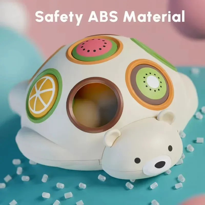 لعبة أطفال مونتيسوري الدب القطبي الضغط على الإصبع الحسي لغز تعليمي لون الفاكهة المطابقة المعرفية للأطفال الصغار