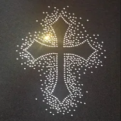 Rhinestone Iron On Transfers, Hotfix Rhinestones Clothes Stickers, Cross Decorations, Clothing Appliques, 1 Pc Lot