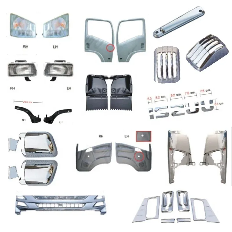 مناسبة لـ Isuzu 17.5 بوصة من الفولاذ المقاوم للصدأ 6 فتحات لتزيين العجلات غطاء محور العجلة