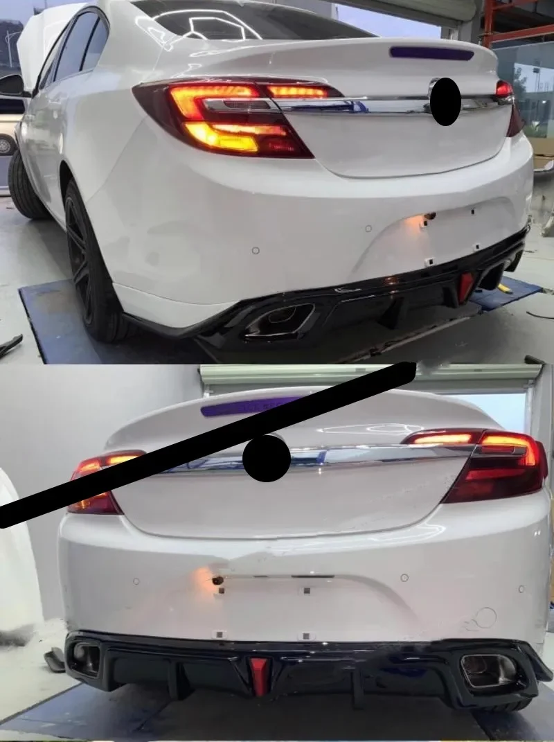 For Buick regal opel insignia Modified Front Rear Bumper Grill Mask Front Rear Lip Shovel Engine Hood Tail Throat Assembly