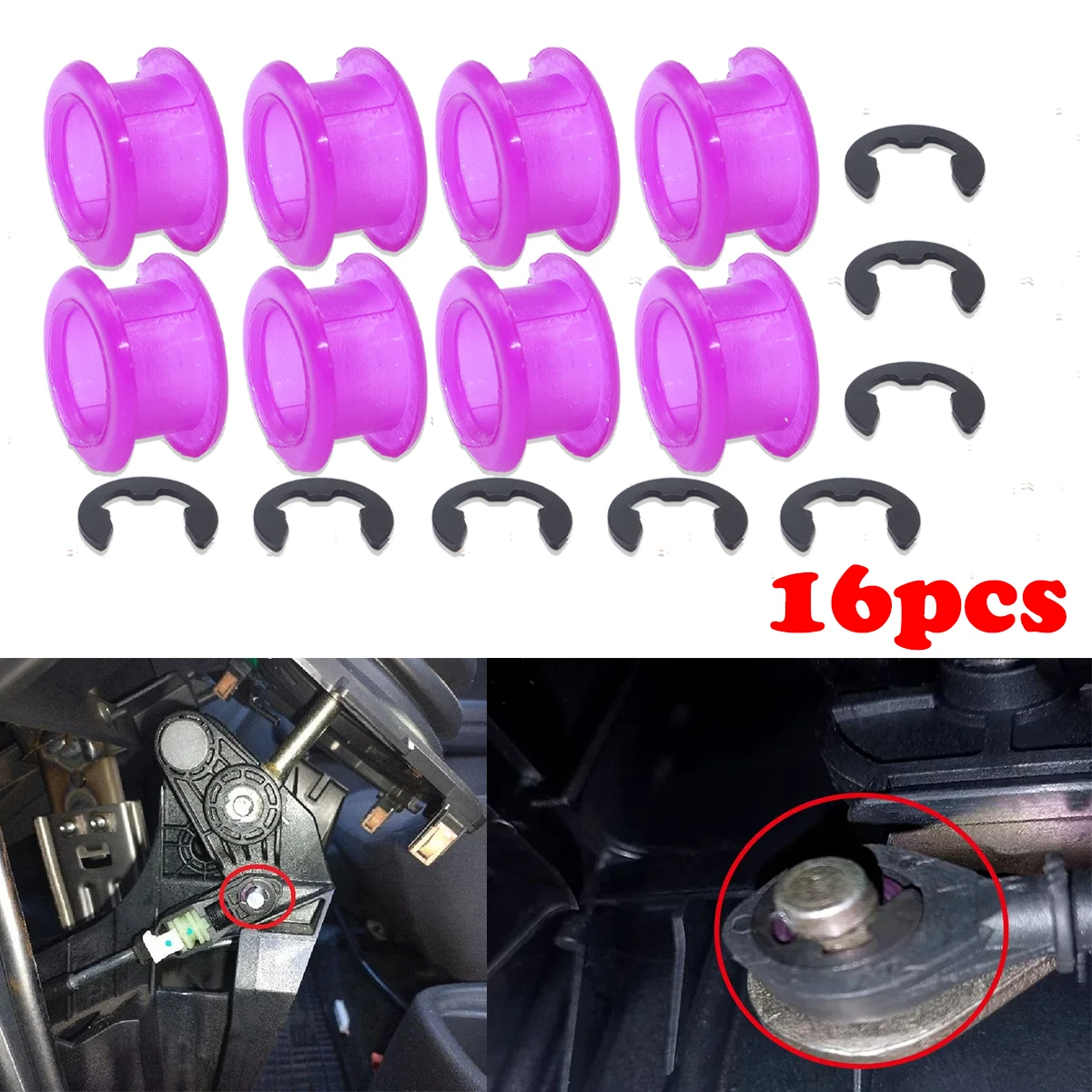 8PCS Bushing Kabel Tuas Persneling Manual untuk Suzuki Ciaz 2021 Swift Toyota Sportivo Linkage End Fix Repair Kit Suku Cadang Pengganti Mobil