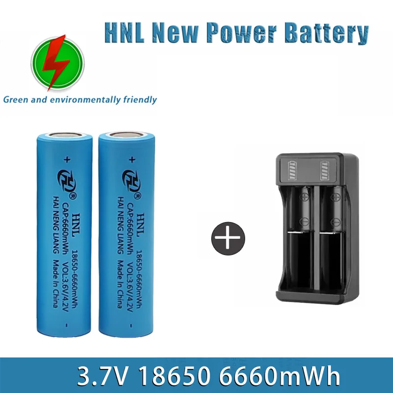Hot Selling New 18650 Lithium Battery 3.7V 6660mWh Large Capacity Rechargeable Battery Strong Light Flashlight Amplifier