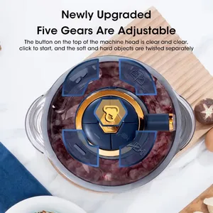 Elektrische Fleischmessungen 5L Food Criber Edelstahl Multifunktionaler Schneiderschneiderung Chopper Lage Mischungen Küche 6 Hauptverkaufsfleischpicker - №3