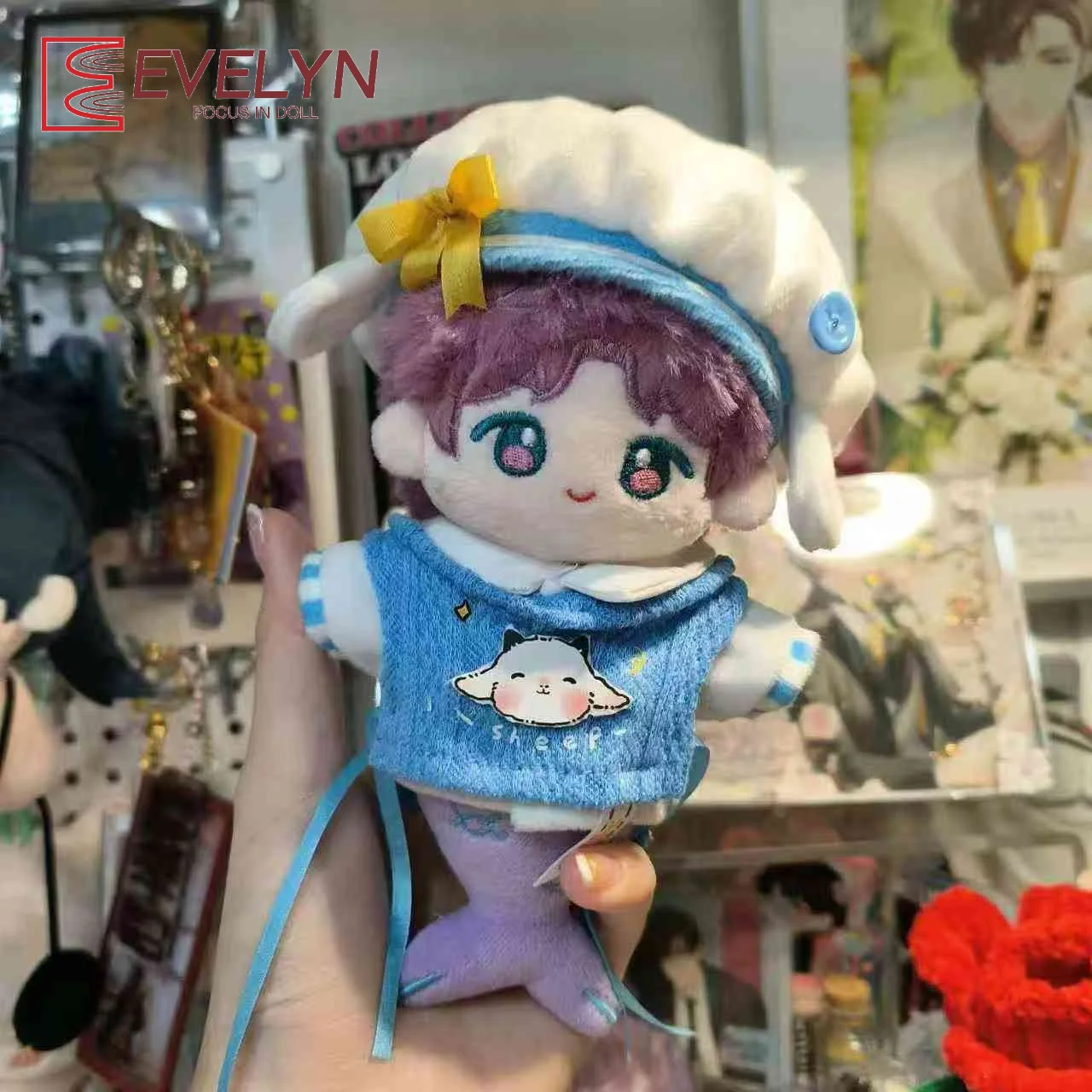 Evelyn Puppe Kleidung Outfit Zubehör Für 10CM Spiel Liebe und Deepspace Idol Puppen Baumwolle Puppe Kleidung Hut set Kleidung