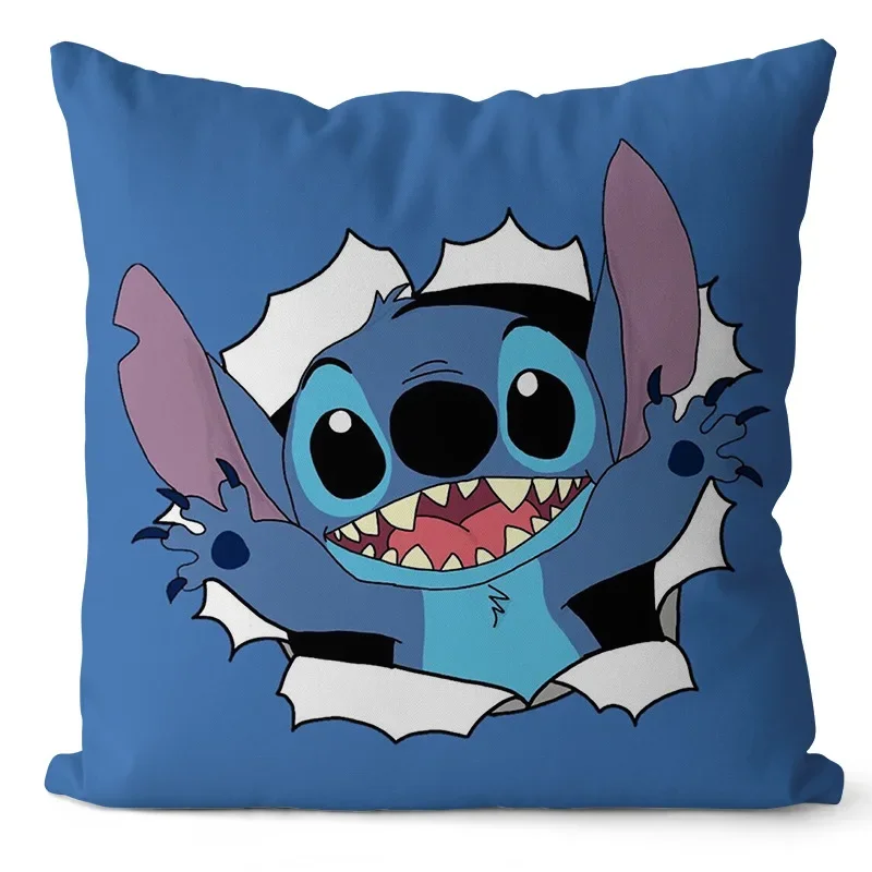 

Anime Figure Disney Stitch Double Sided Print Pillowcase Kawaii Stitch Pillow Pillowcase Children Room Interior Decoration Gifts