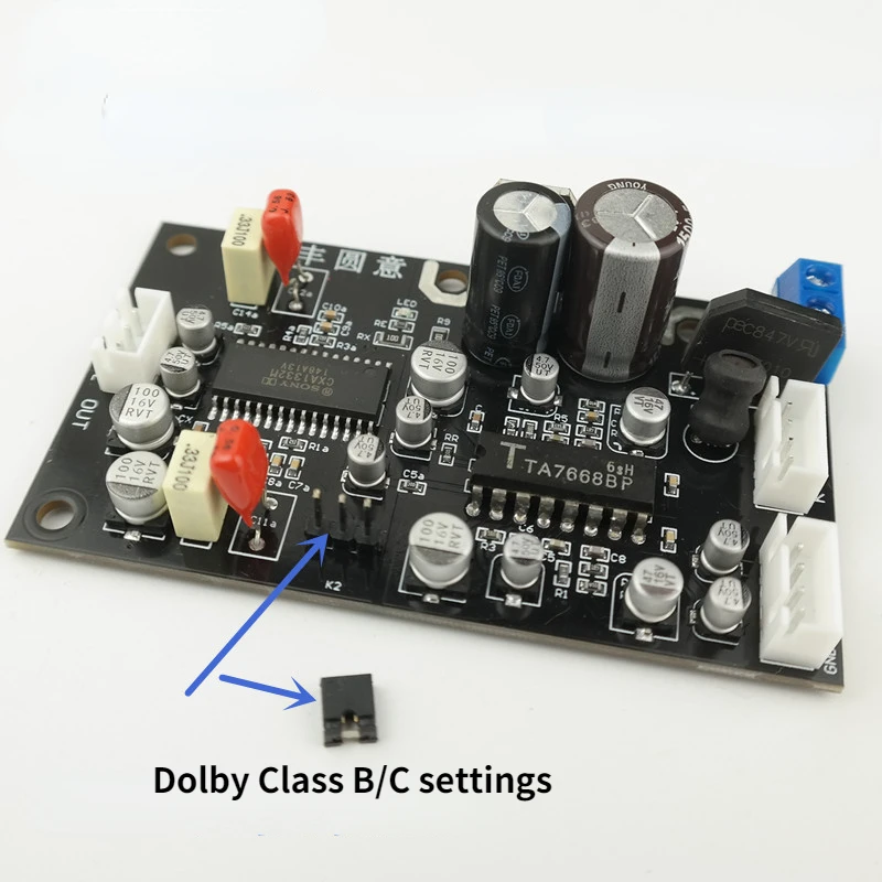 TA7668 Stereo Tape Recorder Magnetic Head Preamplifier Board With CXA1332 Dolby Noise Reduction