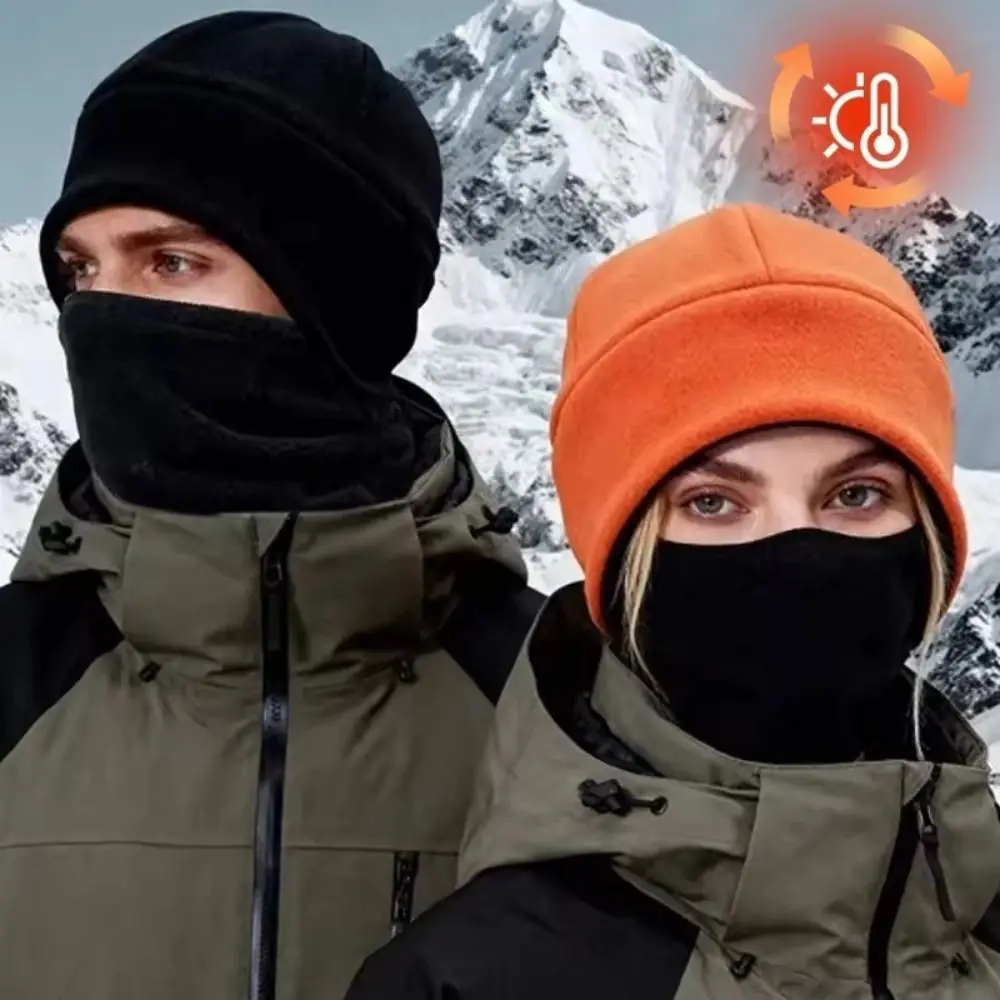 

Thicken Fleece Hat Windproof Ear Protection Balaclava Hat Unisex Breathable Headcover Bonnet for Winter Outdoor Skiing Cycling