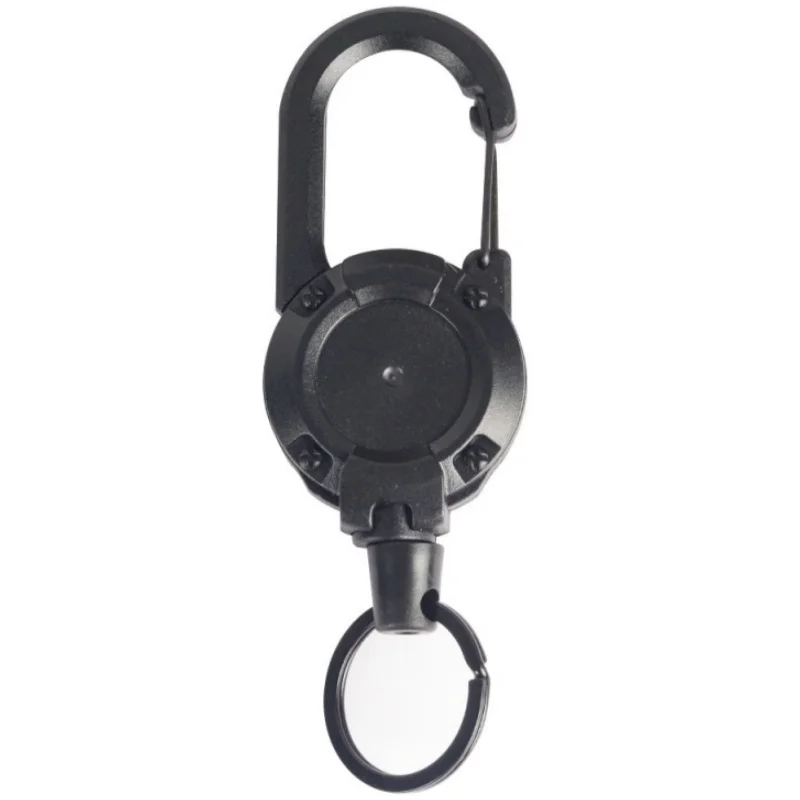 Einziehbarer Schlüsselanhänger für den Außenbereich, robuster Karabiner, Ausweishalter, einziehbarer Ausweis, Clip-Rolle, Schlüsselanhänger für Camping, Angeln – Detail 9
