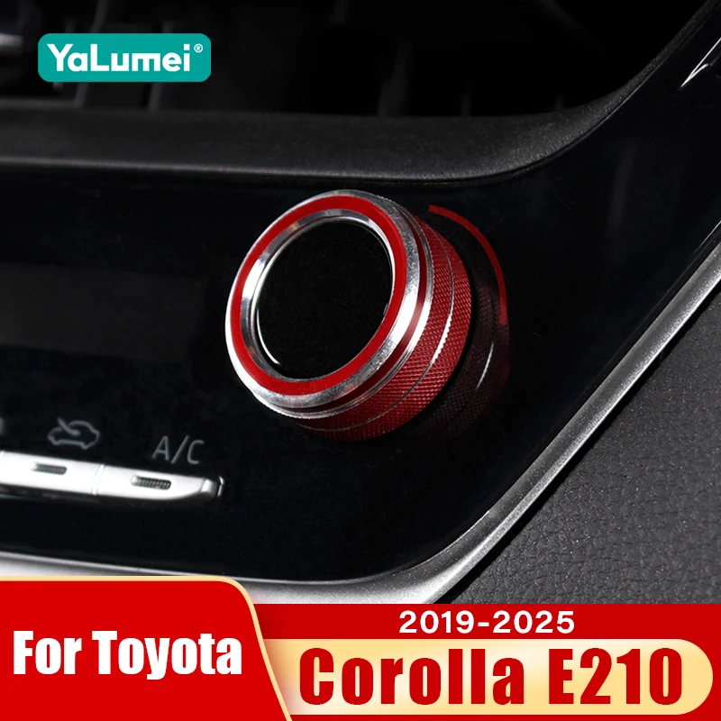 

For Toyota Corolla E210 2019 2020 2021 2022 2023 2024 2025 Hybrid Car Air Condition Switch Knob Ring Trim Cover Accessories