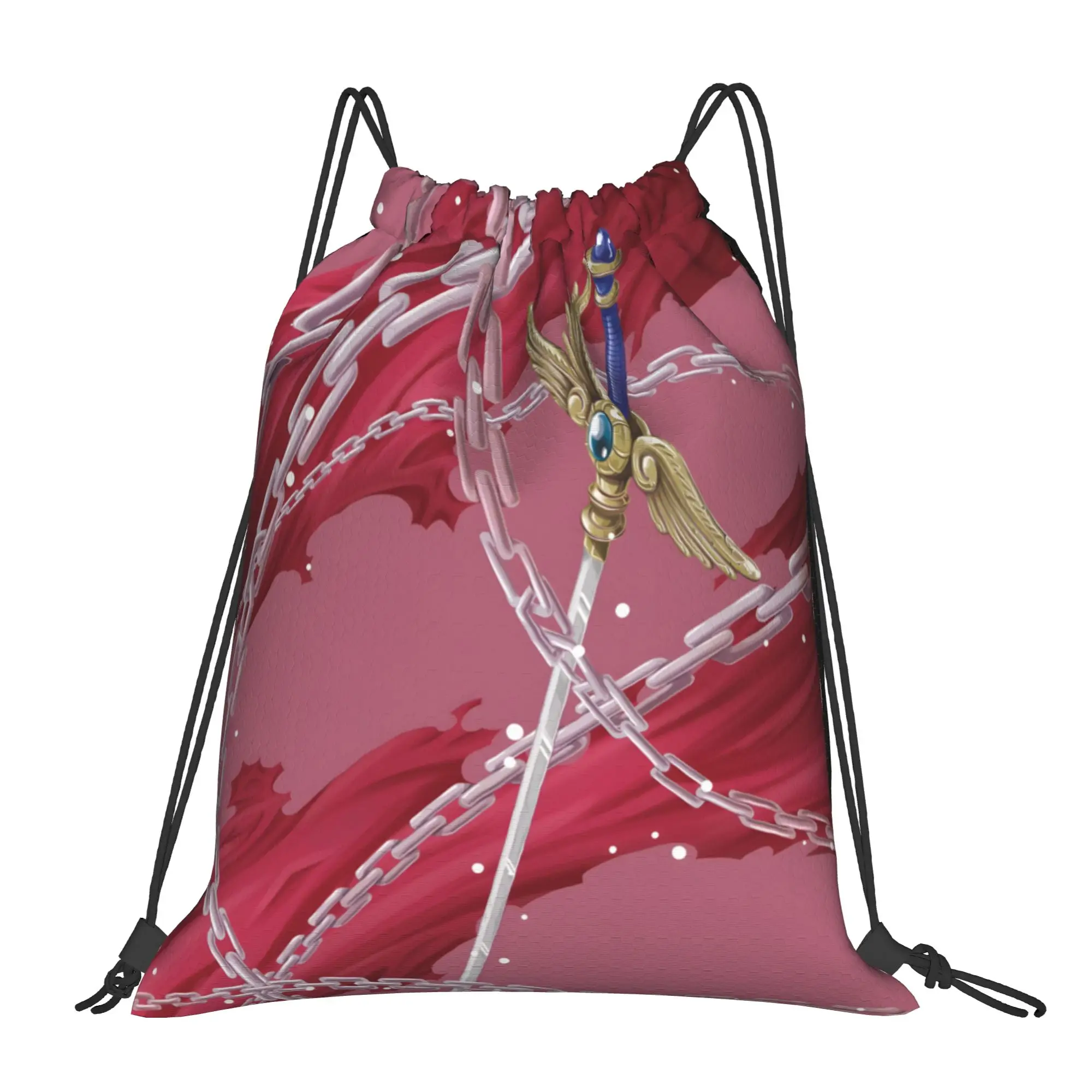 1 pc Sealing Sword Cardcaptor Sakura Kawaii Drawstring Bags Sports Shoe Clothes Storage Multi-function Teen Portable