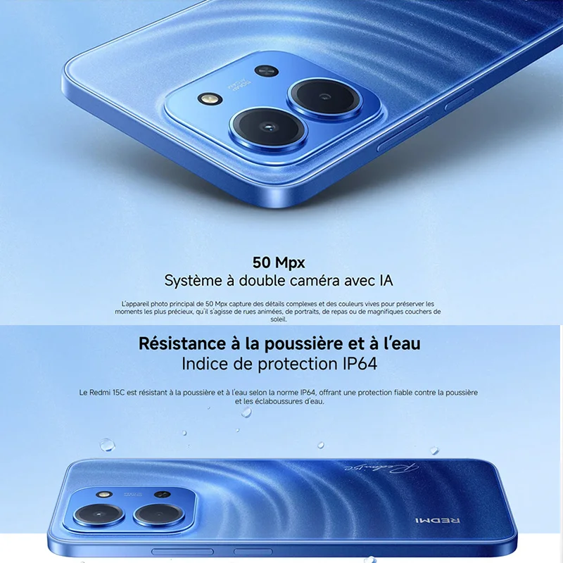 شاشة Xiaomi Redmi 15C، شاشة 6.9 بوصة، 120 هرتز، MediaTek Helio G81-Ultra، بطارية 6000 مللي أمبير، كاميرا 50 ميجابكسل، IP64