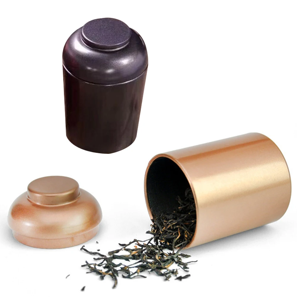 

5pcs Can Portable Sealed Tinplate Tinplate Tea Cans Travel Container Travel Tea Container Small Pot Storage