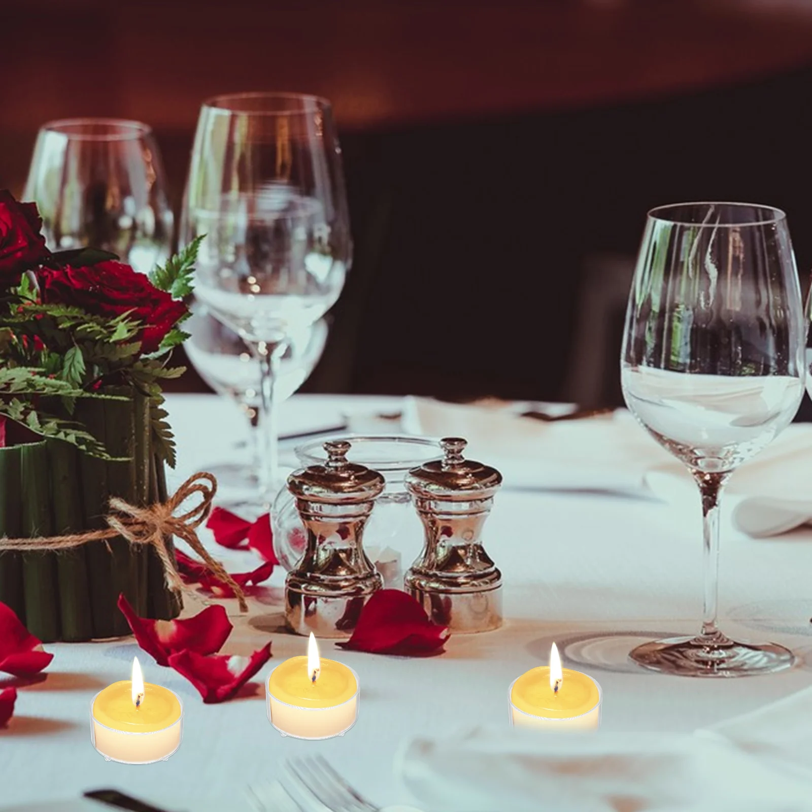 100 قطعة حامل شموع عمود كوب شفاف أكواب ضوء الشاي الصغيرة مقاومة للحرارة مادة ممتازة قاعدة ثابتة مناسبة بأحجام مختلفة