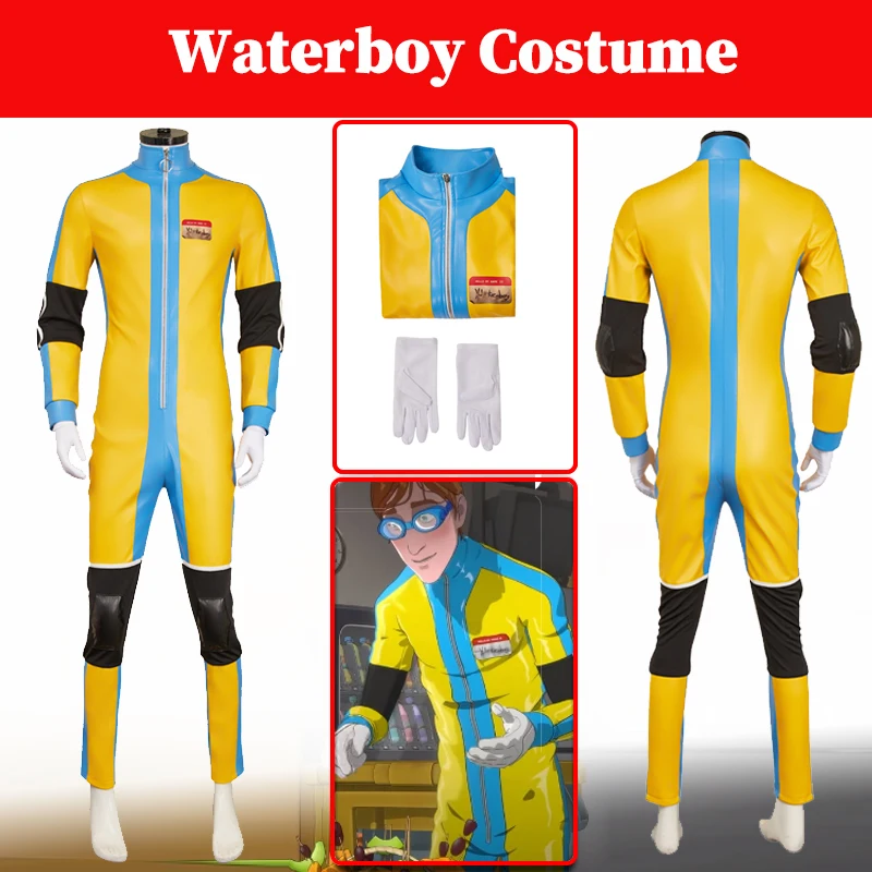 

Game DisPatched Waterboy Cosplay Costume Men Male Disguise Jumpsuits Gloves Set Fantasia Clothing Halloween Party Carnival Suits