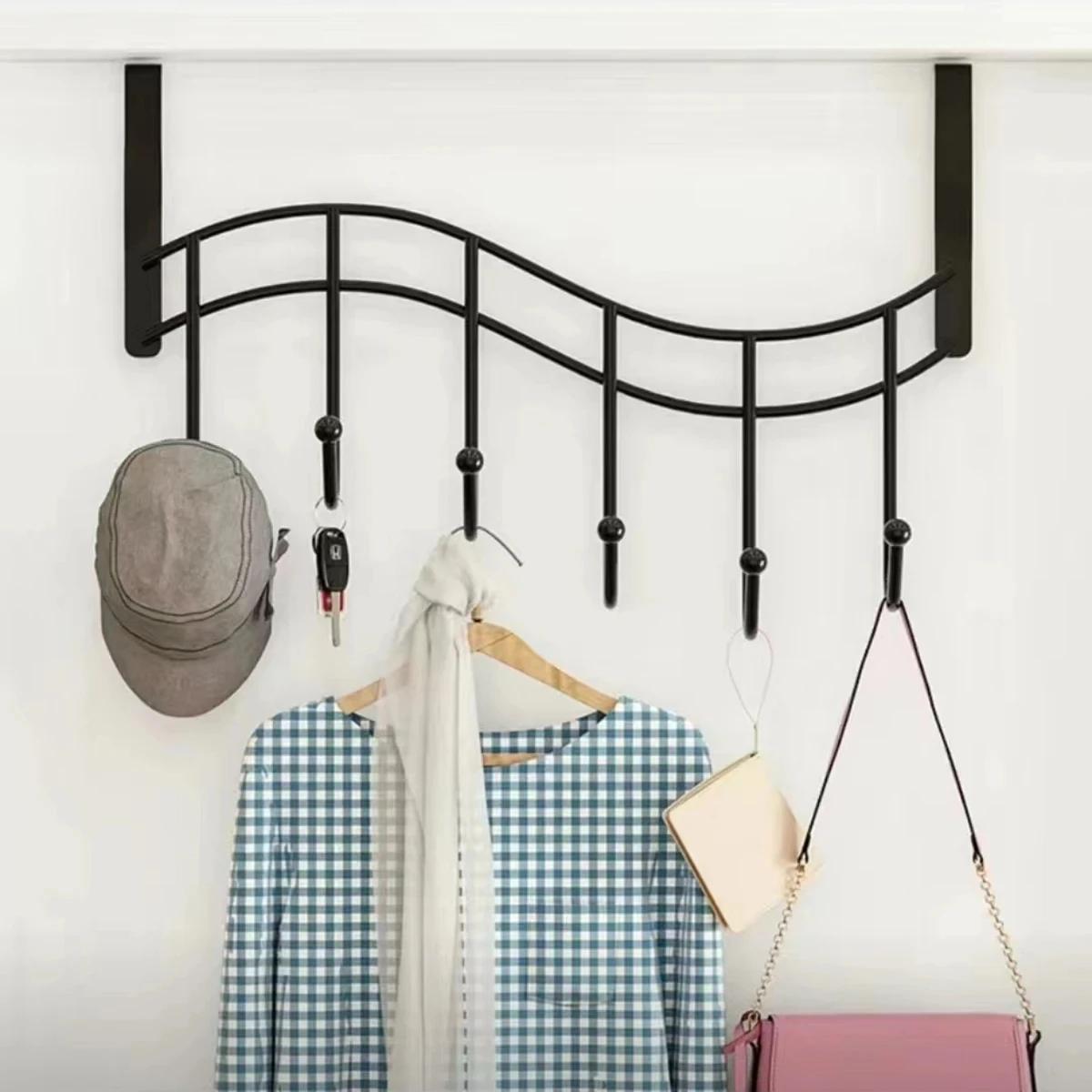 Ganchos de Metal para colgar en la pared, soporte para colgar ropa, dormitorio, cocina, baño, organizador, accesorios de almacenamiento