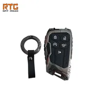 RTG 5 botones cubierta de carcasa de llave de coche funda de llave de aleación de Zinc 5 botones para Chevrolet Silverado 1500 ZR2 accesorios coche llaveros para auto	llavero coche funda llave