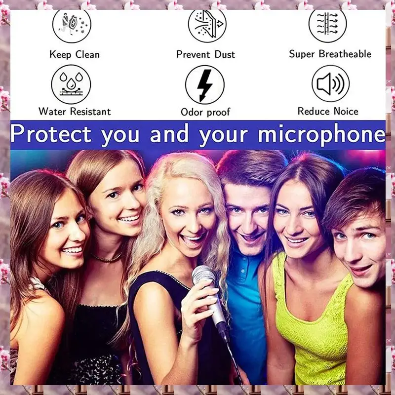 2025 800PCS Disposable Microphone Covers, Non-Woven Disposable Mic Covers For Conferences, Concerts, Recording Room, KTV,800PCS