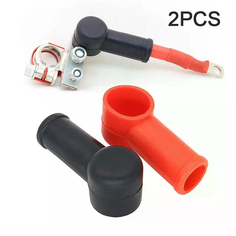 2PCS Negative Positive Terminal Cover Cap Boot Rubber Car Motorcycles Battery