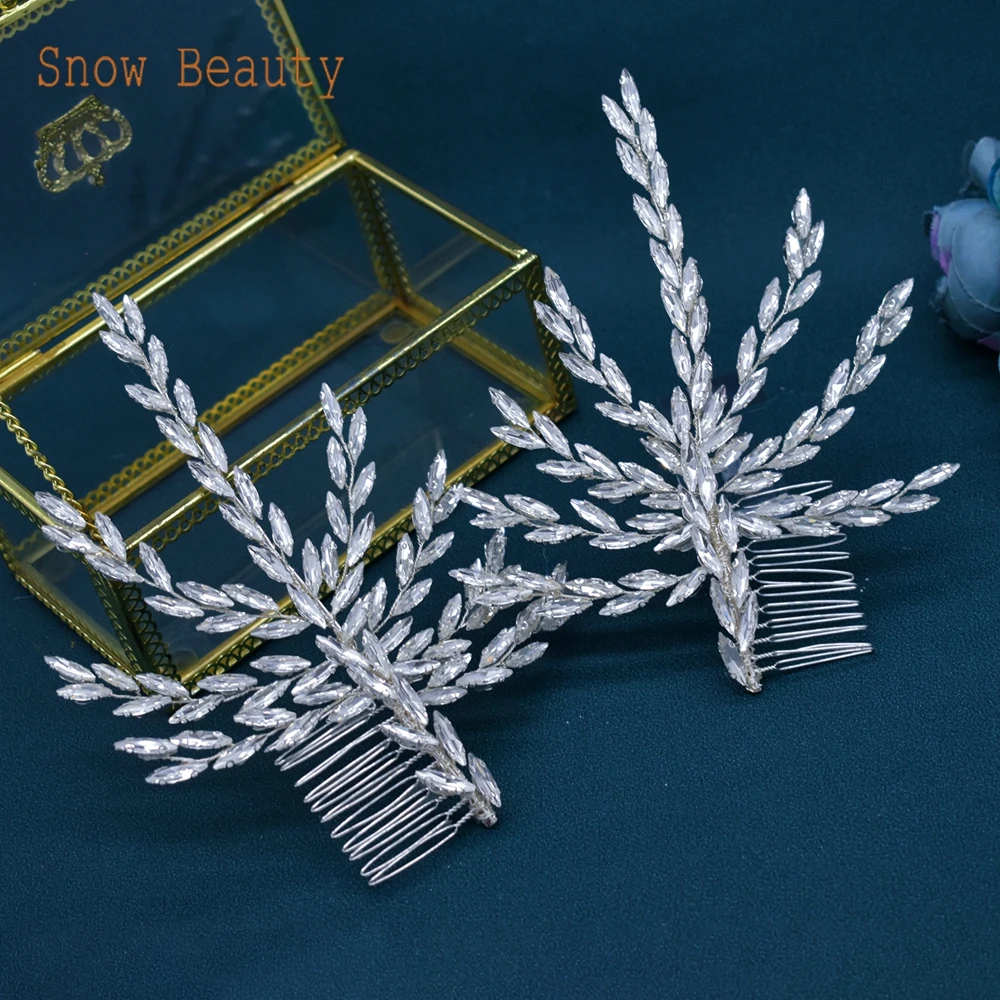 DZ061 Rhinestone Hair Comb Wedding Hair Accessories Crystal Bridal Headband Women Hairbands  Bride Hair ornaments Jewelry