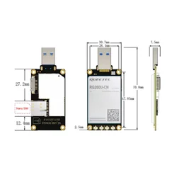 New in stock Quectel Small size 5G USB3.0 DONGLE Sim Card RG200U-CN 5g Module Adapter Board Support TTL Level UART Communication