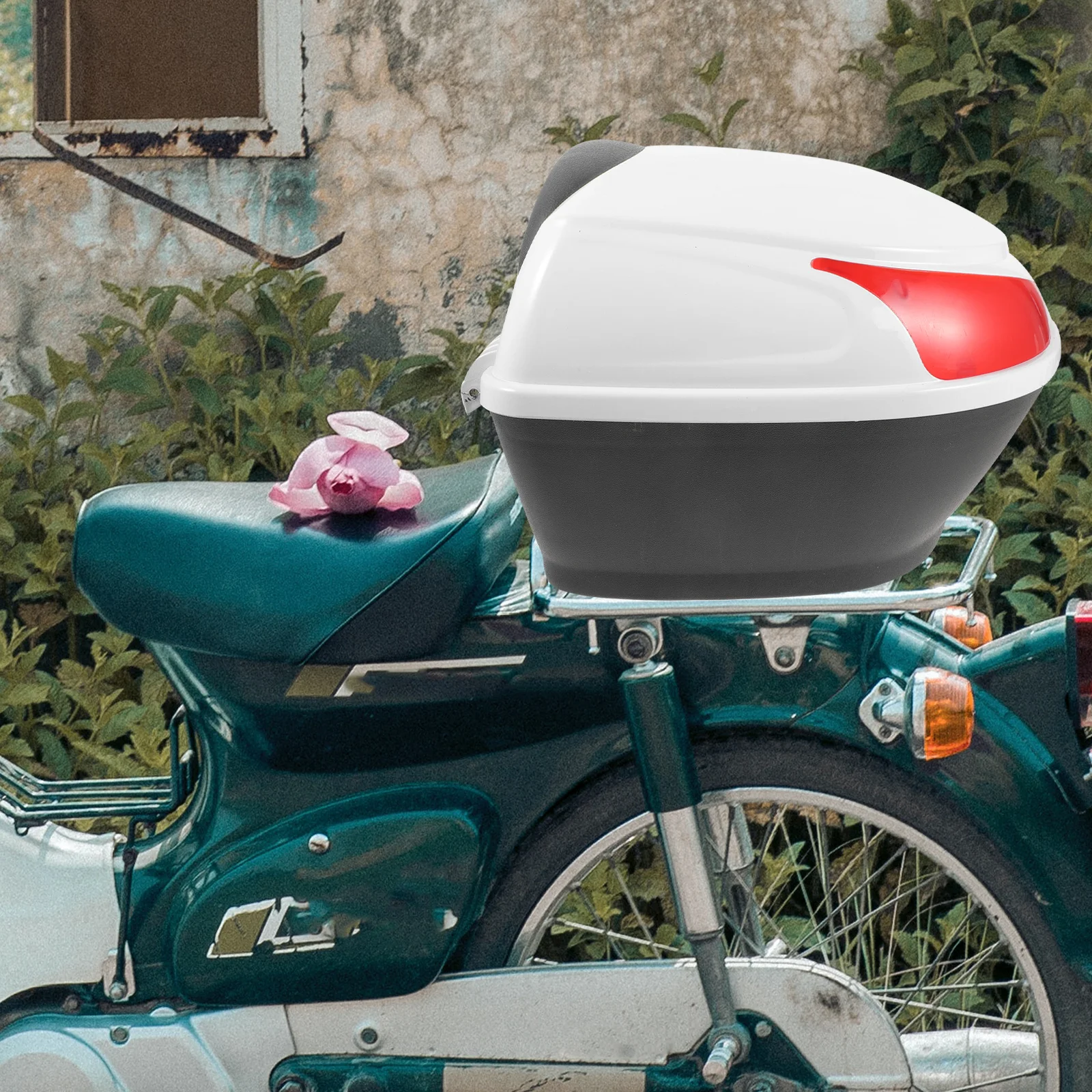 مجموعة واحدة من صندوق تخزين الدراجات النارية متعدد الأغراض، حافظة ذيل مقاومة للاهتراء لمجموعة أدوات أشتات، صندوق المقعد الخلفي سهل التركيب للدراجات النارية