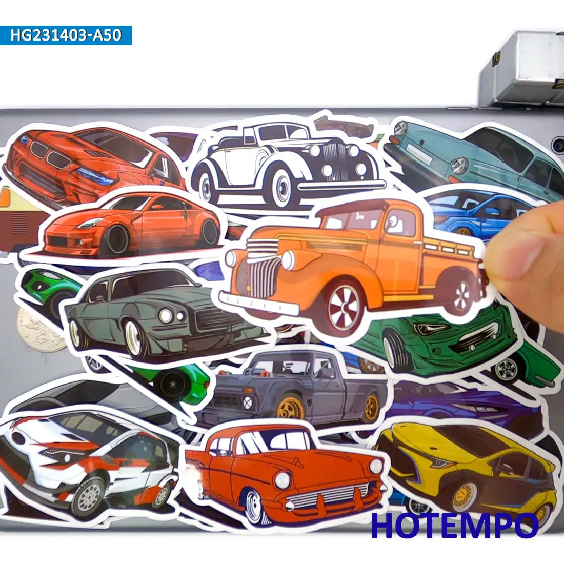 20/30/50Pieces Fashion Car Style Mixed Vehicle Funny Stickers for Kids Scrapbook Stationery Guitar Luggage Phone Laptop Sticker