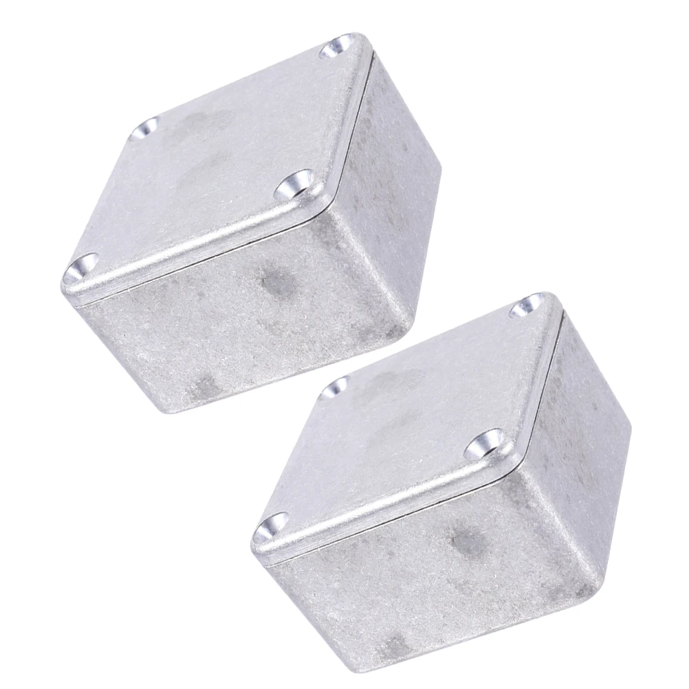 

2Pcs Aluminum Effect Boxes Durable Guitar Pedal Enclosures Compatible Various Effects Bass Boards Cases Metal Storage