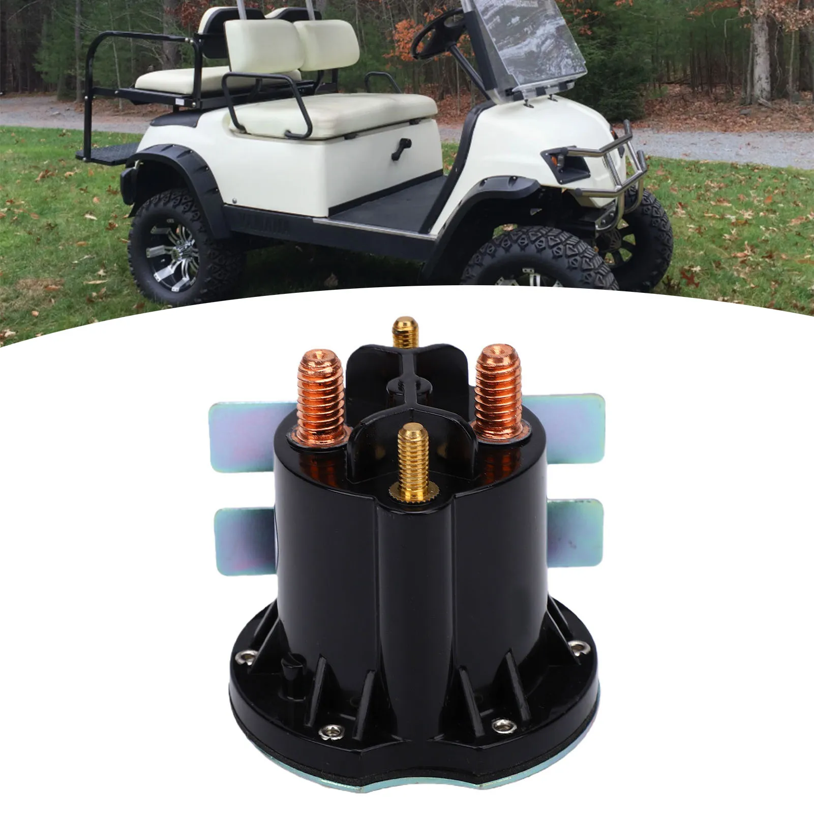 Replacement Starter Solenoid Relay Golf Cart Solenoid JW1-H1950-00-00 Replacement for Golf Cart G22 G23 G27 G28 G29 2003-Later