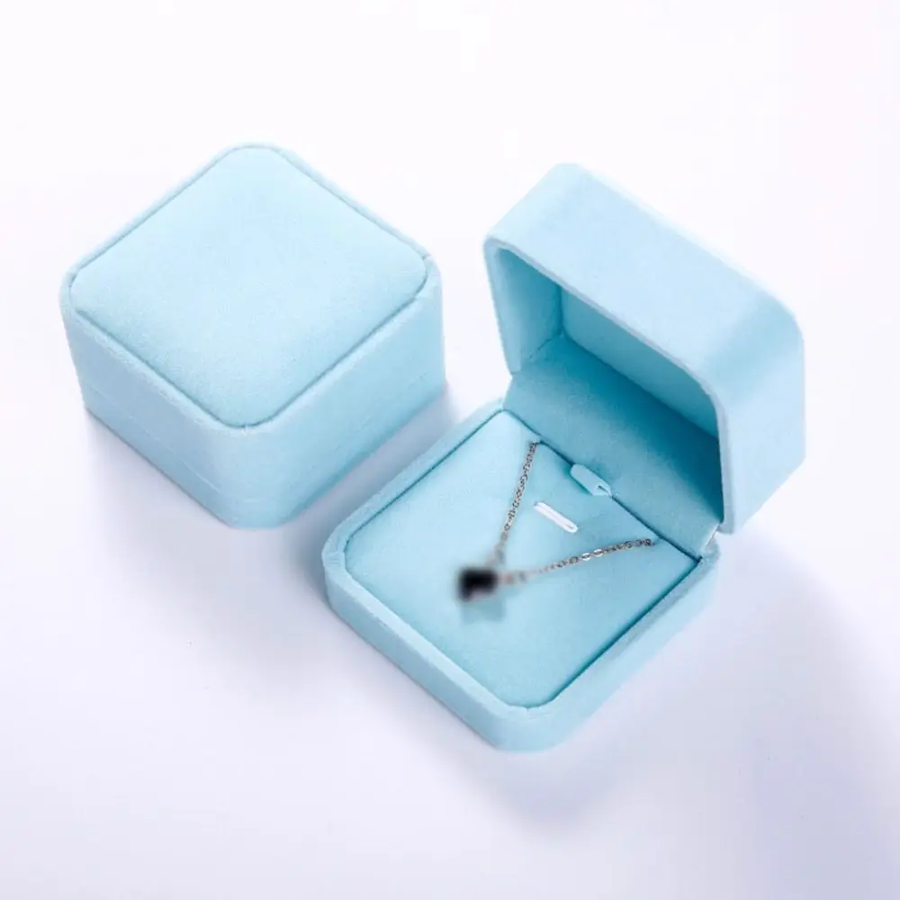 Storage Presentation Necklace Pendant Jewelry Box Velvet Case Earrings Plastic Display Box