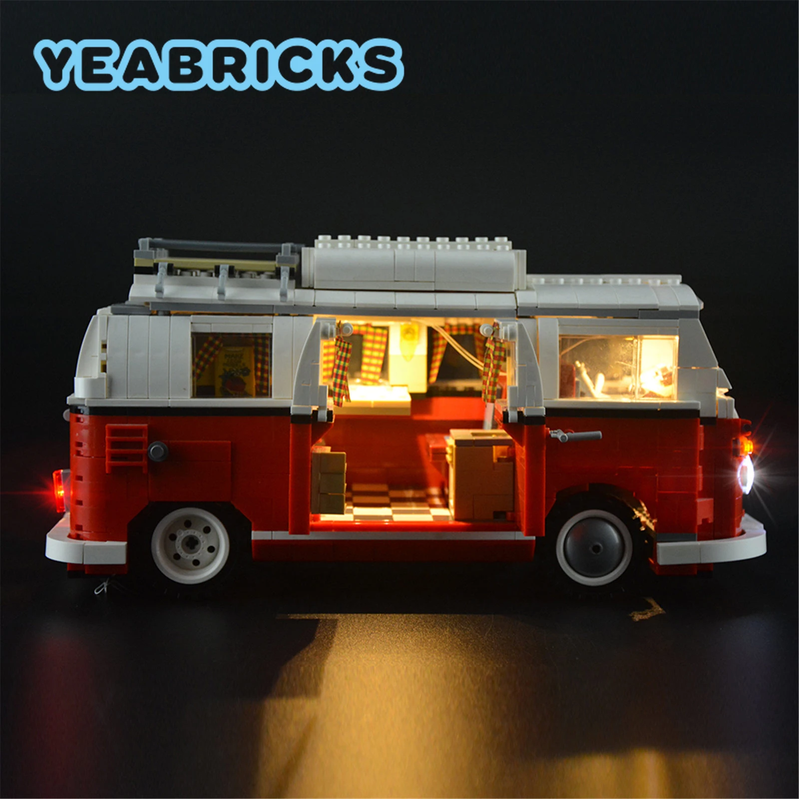 YEABRICKS LED Light Kit for 10220 T1 Camper Van Building Blocks Set (NOT Include The Model) Toys for Children