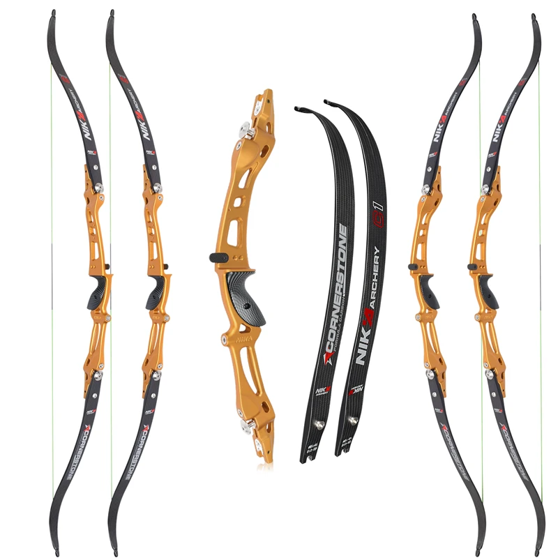 

ET-8 Archery Riser, With C1 68''@25H Carbon Fiber Recurve Bow Limb 14-44lbs, Recurve Bow Competitive Shooting Hunting Right Hand