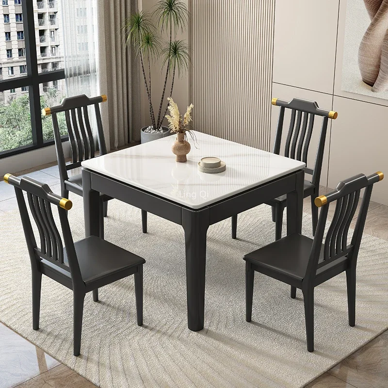 

Newclassic Dining Table Set 4 Chairs Organizer Office Table Center Modern Design Mesas De Jantar Home Kitchen Furniture