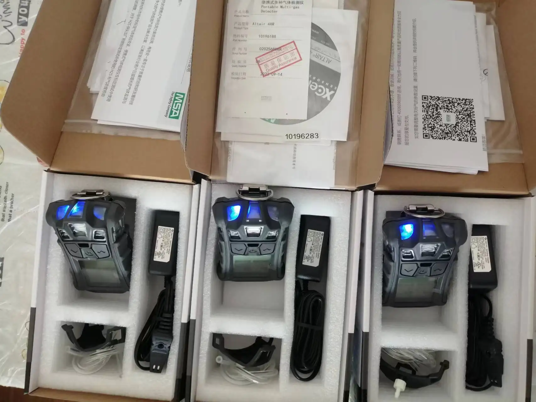 كاشف الغاز Msa Altair 4XR LEL O2 H2S CO جهاز غاز أول أكسيد الكربون 4 محلل الغاز