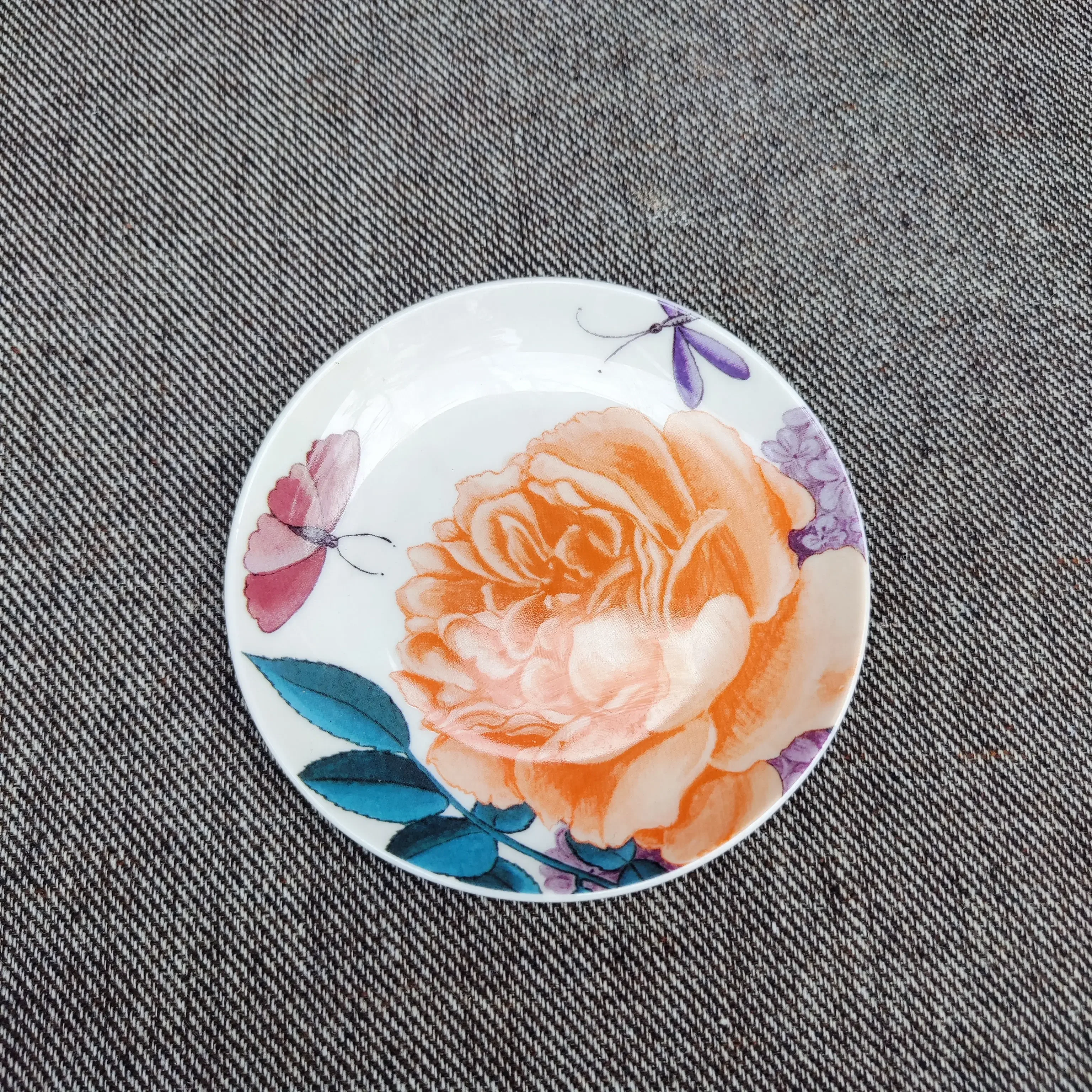 Export to Spain Flower Dish Household Ceramic 5-inch Dim Sum Dish