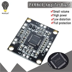 WAVGAT PAM8610 디지털 파워 앰프 보드, 듀얼 채널 스테레오 미니 클래스 D 파워 앰프 보드, 2x15W