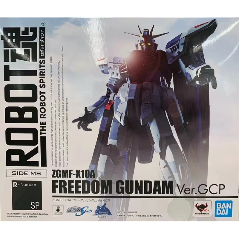 Bandai Original GUNDAM Anime Model THE ROBOT SPIRITS ZGMF-X10A FREEDOM GUNDAM Ver.GCP Action Figure Toys Gifts for Children