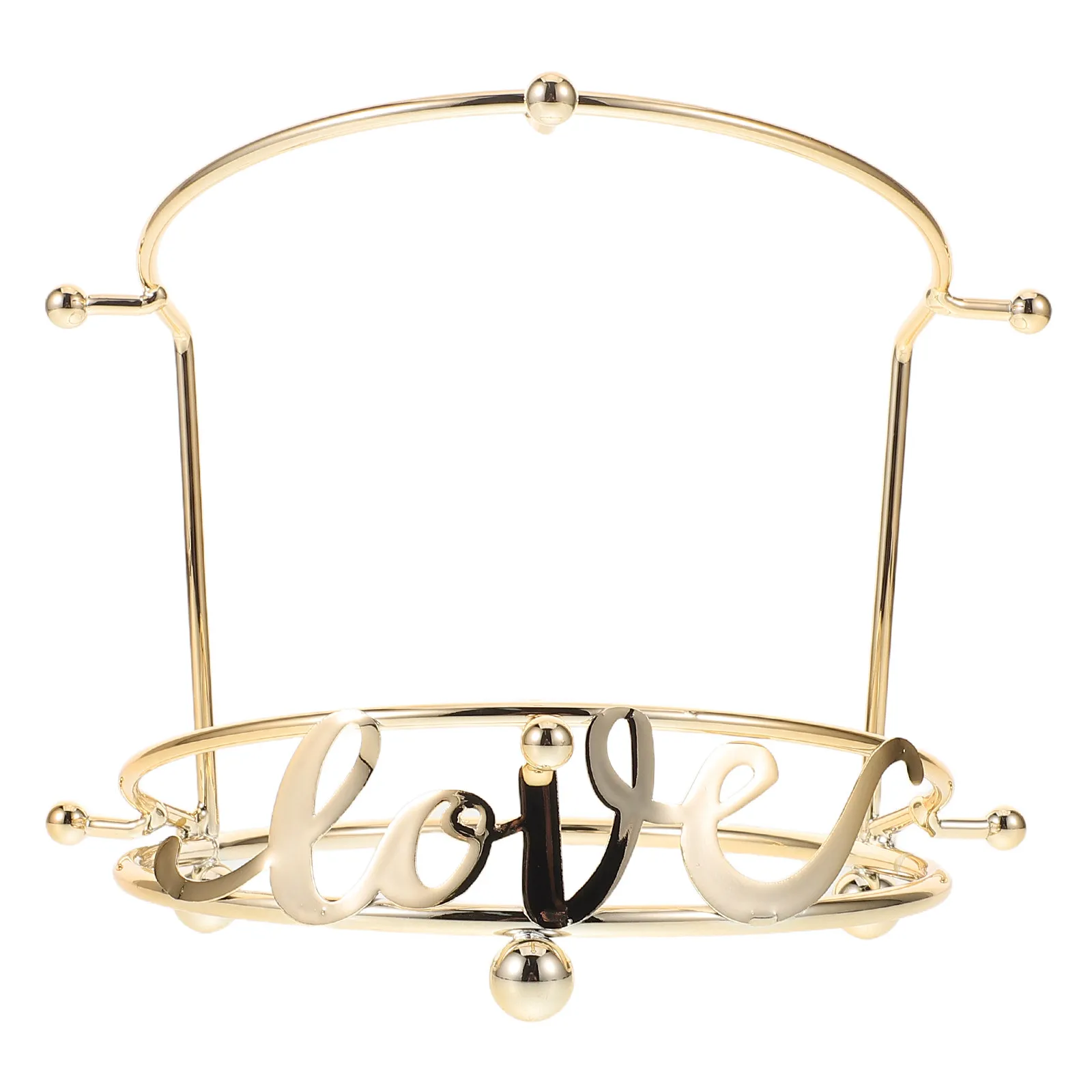 

Элегантная двухуровневая металлическая подставка для корон и тиар, настольный органайзер для аксессуаров для волос, для свадеб, фотостудий и ванной комнаты