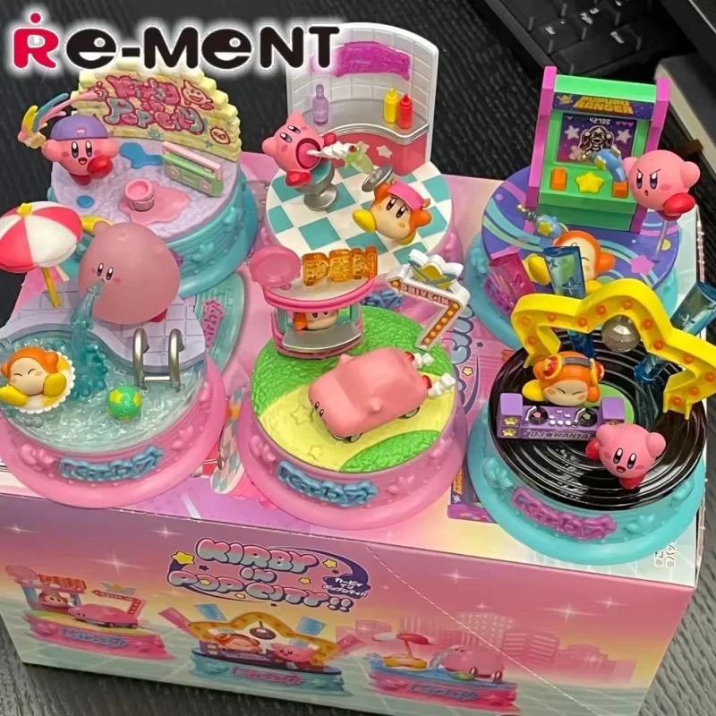 

Original Re-Ment Kirby Figure In Pop City Waddle Dee Anime Pvc Cute Action Model Desktop Decoration Figures Toys Festival Gift
